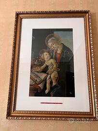 Stampa quadro del Botticelli con cornice in legno;