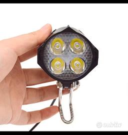 Luce led anteriore per bici e monopattino e clacsn