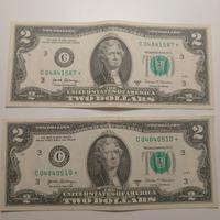 STATI UNITI AMERICA USA banconote 2 dollari STELLA