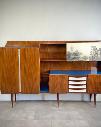 Credenza e mobile bar anni ’60 vintage (cm 240)