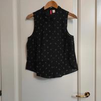 Camicia smanicata con piccole ancore