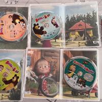 6 dvd , 4 di Masha e Orso, 1 di Cars e 1 di Pimpa