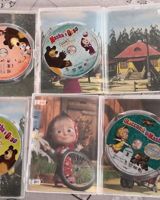 6 dvd , 4 di Masha e Orso, 1 di Cars e 1 di Pimpa