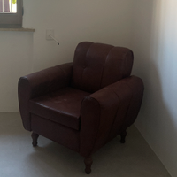 Poltrona pelle anni 50 vintage