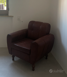 Poltrona pelle anni 50 vintage