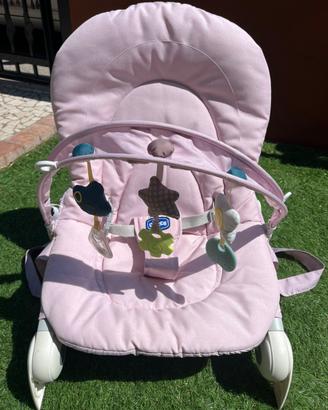 Sdraietta Chicco rosa con archetto giochi