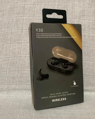Auricolari Cuffie Bluetooth Twinrova Y30, NERO