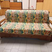 Divano letto in legno massiccio