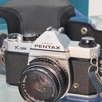 Pentax K1000 + 50mm + Filtro + Custodia +Tracolla