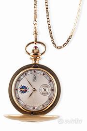 Orologio da tasca cassa tre corpi in oro 18k