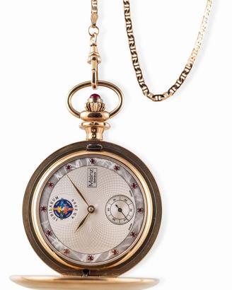 Orologio da tasca cassa tre corpi in oro 18k