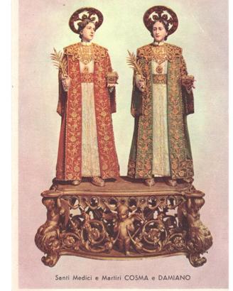Cartolina religiosa.24 - Santi Medici