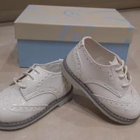 Scarpe bambino elegante n. 19 vernice bianca