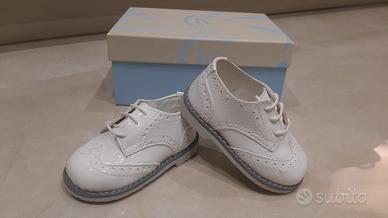 Scarpe bambino elegante n. 19 vernice bianca