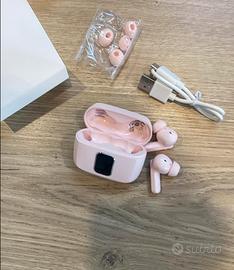 Cuffie Bluetooth auricolari rosa