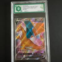 Charizard V full art promo graad 9 Mint