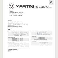 Amplificatore martini stereo 1600