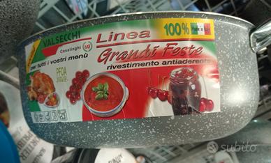 PENTOLA 2 MANICI VALSECCHI + COPERCHIO ACCIAO INOX