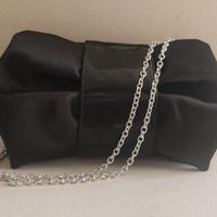 Borsa piccola in raso + vernice nera