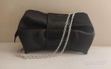 Borsa piccola in raso + vernice nera