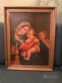 Stampa d’epoca “Madonna della Seggiola”  Raffaello