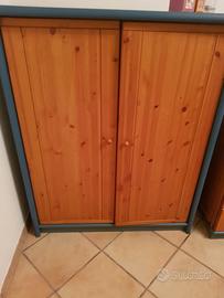 Credenza e tavolo legno abete massello Grattarola