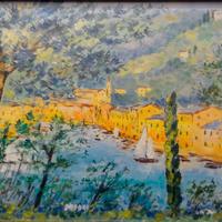 Michele Cascella, Portofino, Olio su Tela, Archiv