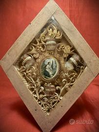 RELIQUIARIO SETTECENTESCO  CON 4 RELIQUIE - 1700