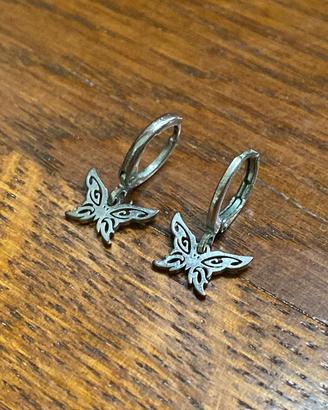 orecchini con farfalla