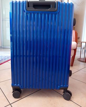 valigia trolley rigido blu 