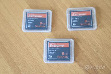 3 Compact Flash da 8Gb