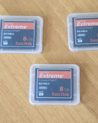 3 Compact Flash da 8Gb