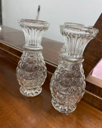 Coppia di Vasi in Vetro Candelabri Piccoli (17 cm)