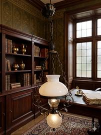 Lampadario Vintage a Sospensione in Ferro Battuto