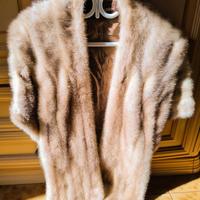 Mantella vera pelliccia di visone canadese vintage