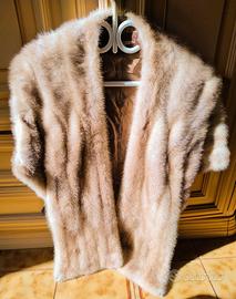 Mantella vera pelliccia di visone canadese vintage