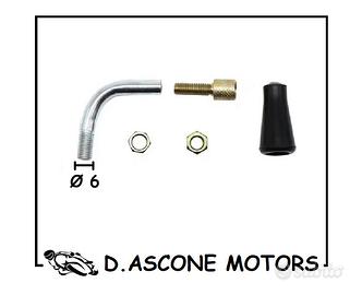 Raccordo cavo gas curva 90° per carburatore