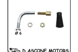 Raccordo cavo gas curva 90° per carburatore