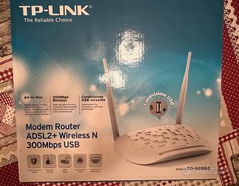 Modem Modem Router ADSL2+ Wireless N 300Mbps USB