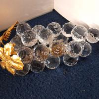 Grappolo uva cristallo Swarovski argento dorato
