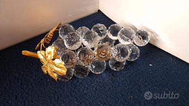 Grappolo uva cristallo Swarovski argento dorato