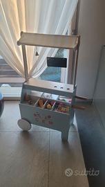 Carrello porta gelato in legno - gioco per bambini