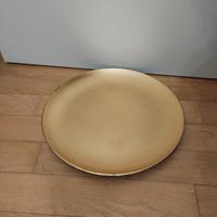Piatto in plastica color oro 33cm