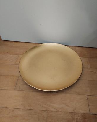 Piatto in plastica color oro 33cm