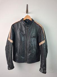 Giacca da uomo in vera pelle stile bikers/racing