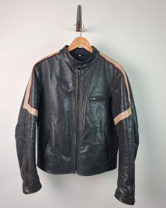 Giacca da uomo in vera pelle stile bikers/racing