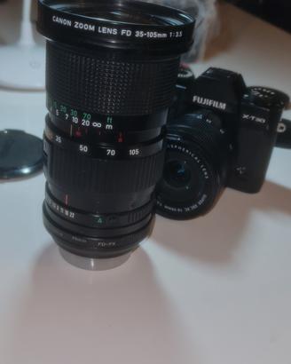 canon FD 35-105 1:3.5 attacco FujiXT