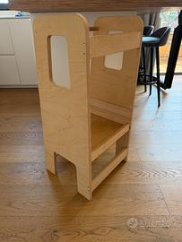 Scaletta/Torre Montessoriana in legno naturale