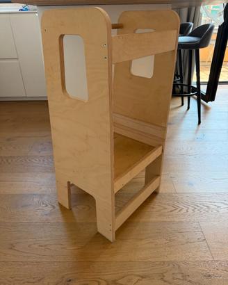 Scaletta/Torre Montessoriana in legno naturale