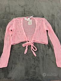 Cardigan corto Tezenis rosa